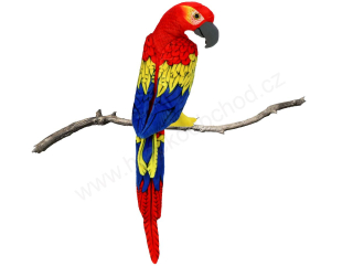 Plyšový papoušek ARA červený 40 cm