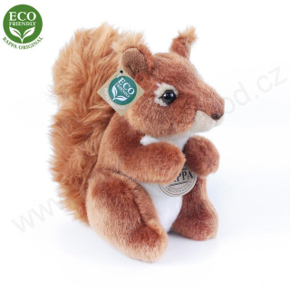 Plyšová veverka sedící 18 cm ECO-FRIENDLY