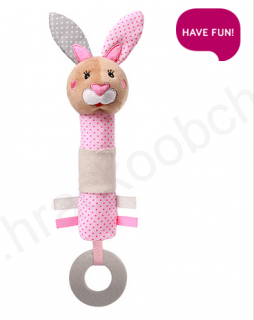 BabyOno Plyšová hračka s pískátkem a kousátkem Králiček Julie 