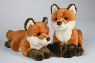 Plyšová LIŠKA sedící 24 cm nebo ležící 28 cm