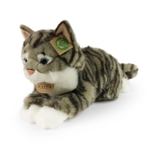 Plyšová mourovatá kočka šedá 40 cm ECO-FRIENDLY