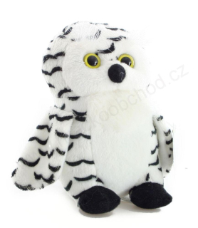 Plyšová sova sněžná 15 cm 