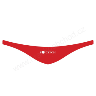 Šátek na plyšáka, motiv I love CZECH  - Samostatně neprodejný!