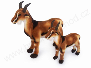 Plyšová KOZA stojící hnědá 66 cm