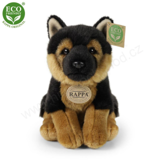 Plyšový pes ovčák / vlčák štěně, sedící 23 cm ECO-FRIENDLY