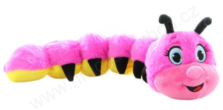 Plyšová housenka růžová 56 cm