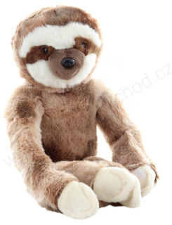 Plyšový lenochod tmavý 42 cm, se suchými zipy na tlapkách 