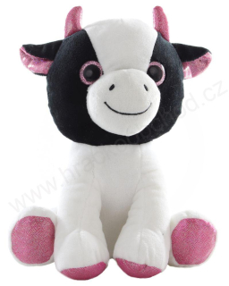 Plyšová kráva / kravička s růžovýma ušima 20 cm