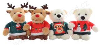 Plyšové Vánoční zvířátko 16 cm (různé druhy)