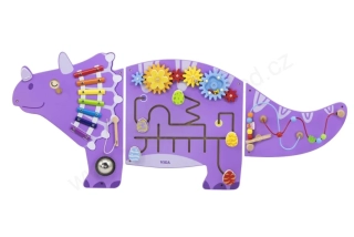 Dřevěná nástěnná hra - Dinosaurus Triceratops