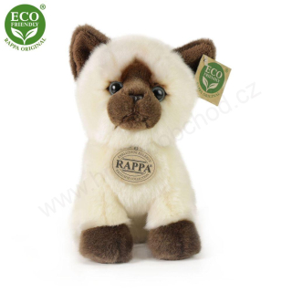 Plyšová kočka siamská sedící 18 cm ECO-FRIENDLY