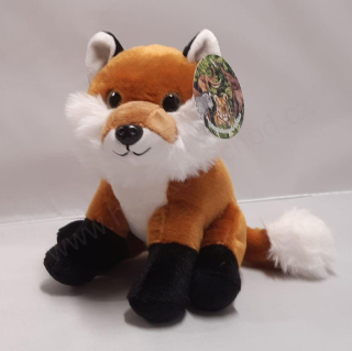 Plyšová liška sedící, 18 cm