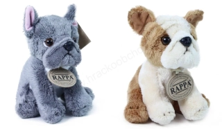 Plyšový pes buldoček, sedící 14 cm ECO-FRIENDLY