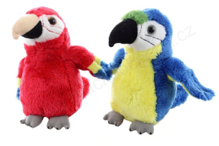 Plyšový papoušek Ara 14 cm ( 2 druhy) ECO-FRIENDLY