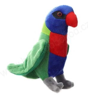 Plyšový Papoušek Lori mnohobarevný 18 cm