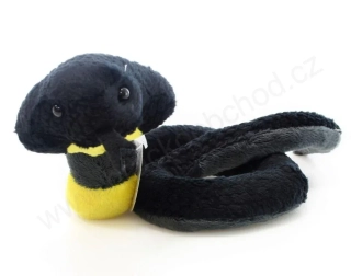 Plyšový had Kobra černá 70 cm