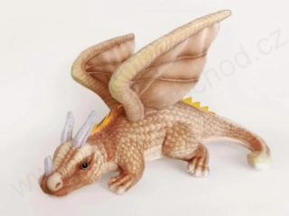 Plyšový drak zlatý 45 cm