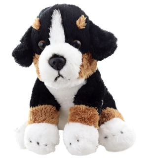 Plyšový pes Bernský Salašnický, sedící, 15 cm ECO-FRIENDLY