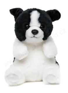 Plyšový pes border kolie, sedící štěně 17 cm ECO-FRIENDLY