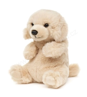 Plyšový pes retrívr, sedící štěně 17 cm ECO-FRIENDLY