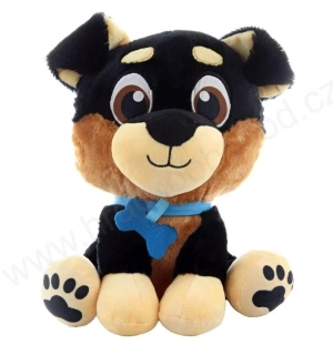 Plyšový pes veselý, hnědý 25 cm