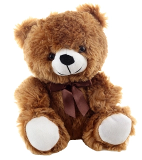 Plyšový Medvěd hnědý 25 cm, s mašlí