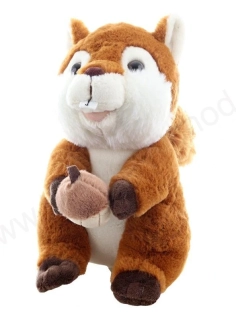 Plyšová veselá veverka sedící 23 cm