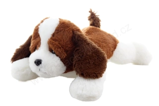 Plyšový pes ležící světlý 36 cm