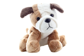 Plyšový pes buldoček sedící 12 cm