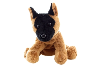 Plyšový pes vlčák sedící 16 cm