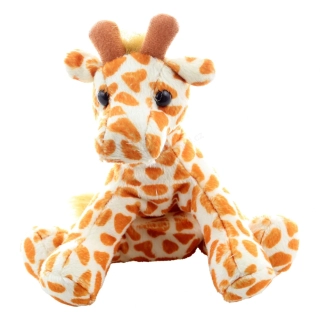 Plyšová veselá žirafa sedící 14 cm