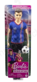 Barbie Fotbalová panenka-Ken v modrém dresu HCN15 