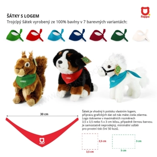 Šátek na plyšáka (7 barevných variant) - Samostatně neprodejný!