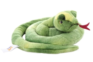 Plyšový HAD 90 cm, zelený zatočený