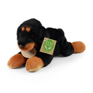 Plyšový pes Rotvajler 14 cm, ležící