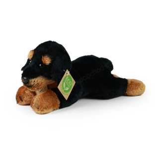 Plyšový pes Rotvajler ležící 18 cm