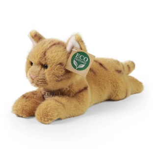 Plyšová kočka ležící hnědá 20 cm ECO-FRIENDLY