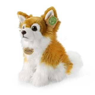 Plyšový pes čivava sedící 28 cm, hnědobílá ECO-FRIENDLY