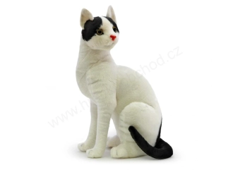 Plyšová kočka turecká van sedící 46 cm 