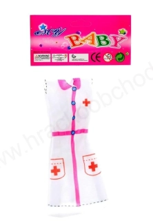 Šaty / obleček na panenku - zdravotní sestřičku