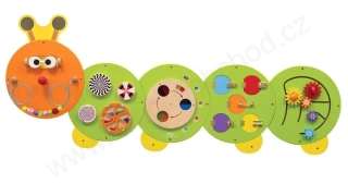 VIGA Dřevěná nástěnná hra - housenka