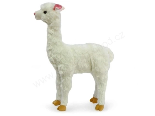 Plyšová LAMA ALPAKA stojící bílá 76 cm