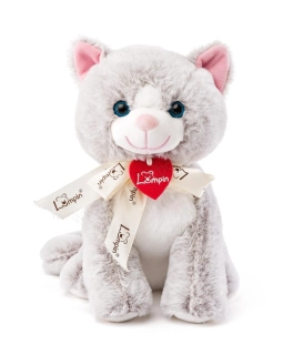LUMPIN Plyšová Kočka Jacqueline světle šedá 25 cm