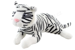Plyšový Tygr bílý ležící 20 cm