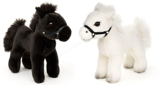 Plyšový kůň černý / bílý 23 cm Eco-friendly