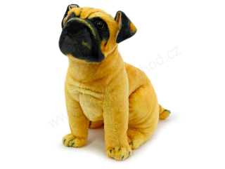 Plyšový pes Mops sedící 53 cm 