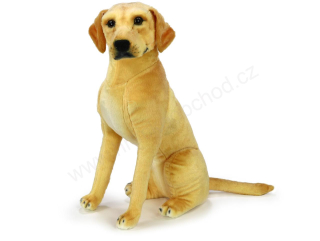 Plyšový pes Retrívr / Labrador, sedící, 64 cm 