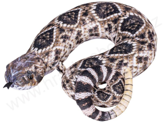 Plyšový had Chřestýš/polštář cestovní 40 cm