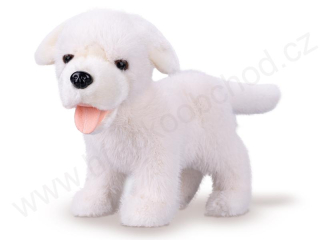 Plyšový pes Labrador 23 cm stojící bílý