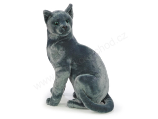 Plyšová sedící kočka Ruská modrá 46 cm